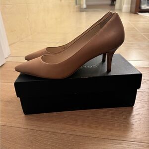 Cole haan nude leather vesta pump 65mm